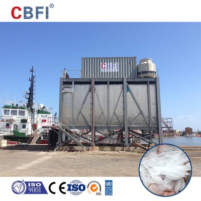 10-30Ton/24h Döşeme Buz Makinesi Deniz ürünleri beton soğutma için otomatik buz depolama sistemi