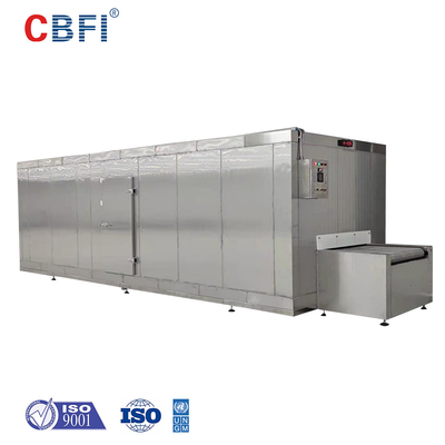 Tünel Hızlı Dondurma Makinesi Bireysel Endüstriyel IQF Şok Şok Dondurucu