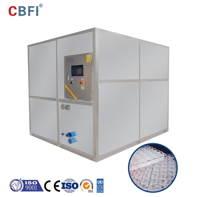 1-20 ton/24 saat kare endüstriyel buz küp makinesi Bizter Frascold R404A Soğutucu