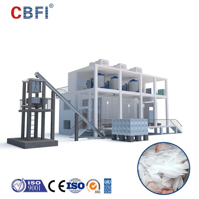 1-60 Ton endüstriyel gevre buz makinesi -5°C buz sıcaklığı Bitzer / Copeland kompresörü