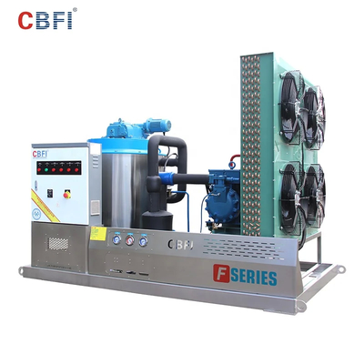 Bitzer / Copeland / Hanbell Flake Buz Makinesi -5°C Buz Sıcağı 1-60ton/24h Kapasite Su / Hava Soğutma R404A