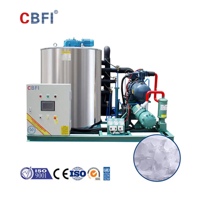Otomatik Flak Buz Makinesi 12-45mm Buz Çapı R404A Soğutucu -5°C Buz Sıcaklığı Su/Hava Soğutma