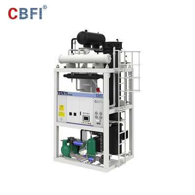Water Cooling Industrial Ice Tube Maker Large Capacity 20 Ton / 24 Hours