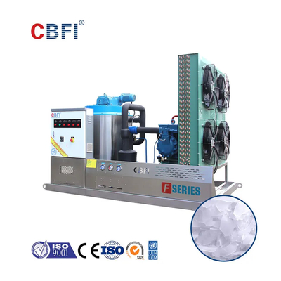 Ticari Dökme Buz Makinesi -5°C Buz Sıcaklığı Su / Hava Soğutma 1-60 ton/24 saat Kapasitesi
