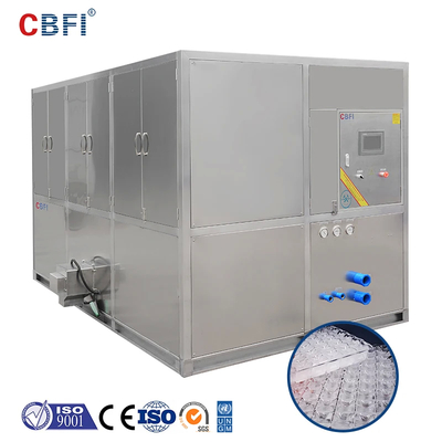 Bizter / Frascold kompresörü ile düşük gürültülü paslanmaz çelik buz küp makinesi