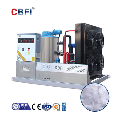 60 tonluk Deniz buz makinesi 45 mm buz çaplı Bitzer kompresörü -5 °C buz sıcaklığı